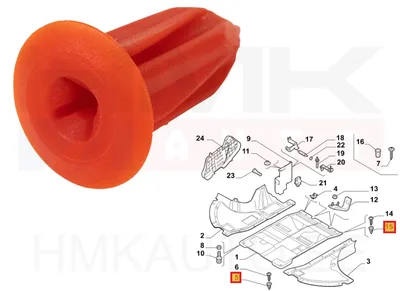 Põhjakaitse tüübel (kruvi pesa) Jumper/Boxer/Ducato 2006- - 8060128