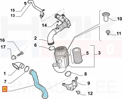 Õhufiltri toru OEM Jumper/Boxer/Ducato 2014- - PSA  1612688780 - OE - 100% Genuine Part