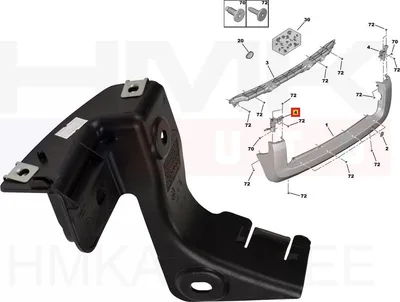 Tagastange kinnitus vasak OEM Nemo,Bipper,Fiorino - PSA  7416R0 - OE - 100% Genuine Part
