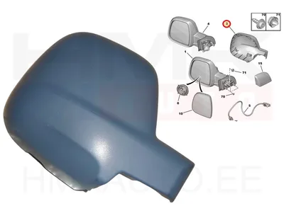 Uksepeegli korpus parem OEM Berlingo/Partner 12- (värvitav) - PSA  1679995380 - OE - 100% Genuine Part