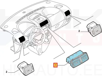 Salongi õhuava rest keskmine OEM Jumpy/Partner/Scudo 2007-  (helehall) - PSA  8265Y0 - OE - 100% Genuine Part