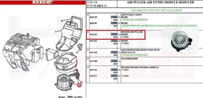 Salongiventilaator OEM Jumpy/Expert/Scudo I&II (3 klemmi) - PSA  6441E0 - OE - 100% Genuine Part