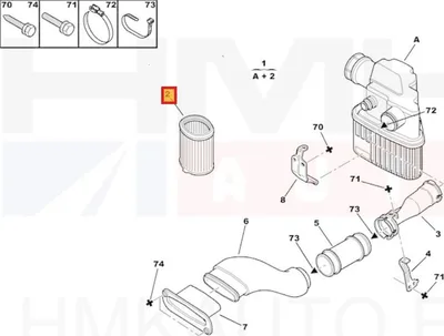 Õhufilter OEM Berlingo/Partner 1,1/1,4 96- >>1444WC - PSA  1444F0 - OE - 100% Genuine Part