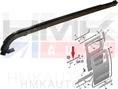 Liugukse juhtsiin vasak keskmine OEM Jumpy/Spacetourer/Expert/Traveller/Proace 2016-  L2-L3 - PSA  9839365480 - OE - 100% Genuine Part