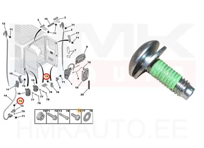Ukselukusti vastuse kinnituspolt OEM Jumper/Boxer/Ducato 06- - PSA  1606920180 - OE - 100% Genuine Part