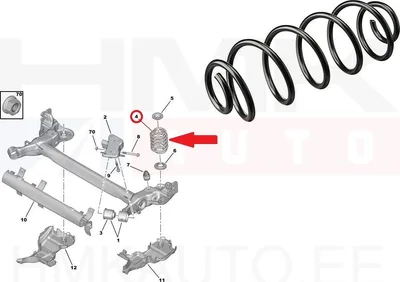 Keerdvedru tagumine Peugeot 207 - 875028101