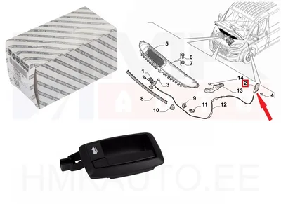 Kapoti avamise hoob OEM Jumper/Boxer/Ducato 11- - FIAT  735536905 - OE - 100% Genuine Part
