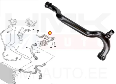 Jahutusvedeliku toru OEM Citroen/Peugeot 2,0/2,2BlueHDi  2016- - PSA  1680409480 - OE - 100% Genuine Part