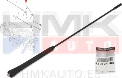 Antenni vars OEM Renault Kangoo II/Master III - REN  8200211406 - OE - 100% Genuine Part