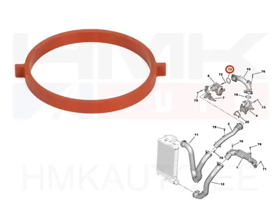 Turbo õhutoru tihend OEM Citroen/Peugeot 1,5BlueHDi DV5R - PSA  9813758380 - OE - 100% Genuine Part