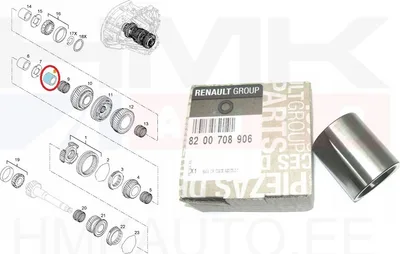 Käigukasti nõellaagri puks 2-käik OEM Renault PK6/PF6 - REN  8200708906 - OE - 100% Genuine Part