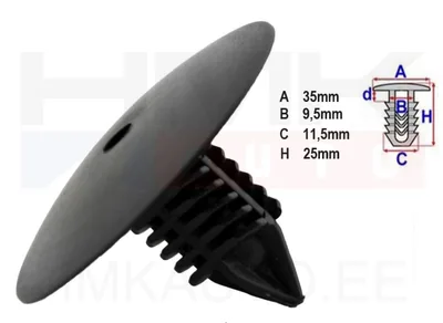 Logari tüübel Renault 35mm (1tk.) - 50129Z/1