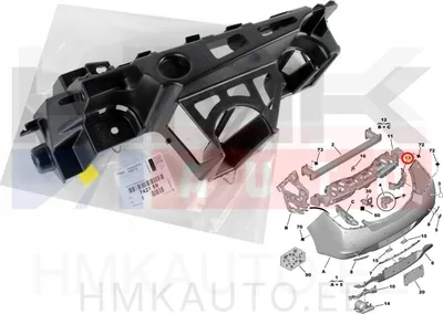 Tagastange kinnitus vasak OEM Peugeot 508 - PSA  742159 - OE - 100% Genuine Part