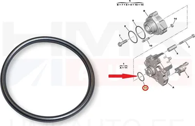 Kõrgsurvepumba tihend OEM Jumper/Boxer/Ducato/Daily 3,0HDi 44,2x3 - PSA  192552 - OE - 100% Genuine Part