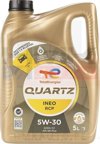 Mootoriõli TOTAL Quartz Ineo RCP 5W30 5L - TOT INEO RCP 5W30 5L - Total/Elf