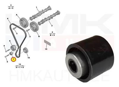 Hammasrihma juhtrull OEM Citroen/Peugeot 1,2THP EB2ADT - PSA  1608887680 - OE - 100% Genuine Part