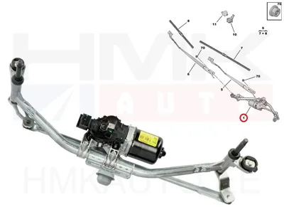 Klaasipühkijate hoovastik koos mootoriga OEM Berlingo/Partner 2018- - PSA  9816558880 - OE - 100% Genuine Part