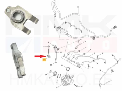 Pihusti kinnitusklamber OEM Renault 1,6DCI - REN  166506457R - OE - 100% Genuine Part