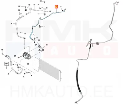 A/C toru, kõrgsurve OEM Renault Master 2016-  (R1234yf) - REN  924408568R - OE - 100% Genuine Part