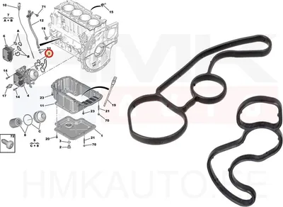 Õlifiltri korpuse tihendikomplekt OEM Citroen/Peugeot/Fiat 1,5BlueHDI DV5R - PSA  9814294180 - OE - 100% Genuine Part