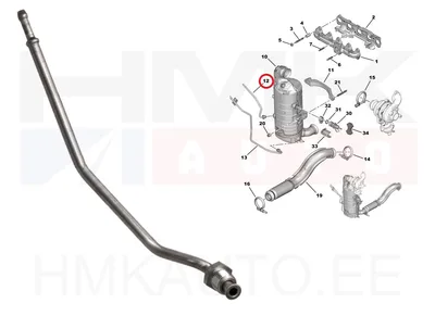Väljalaskegaaside rõhuanduri toru OEM Citroen/Peugeot 1,5BlueHDI DV5R - PSA  9813303980 - OE - 100% Genuine Part