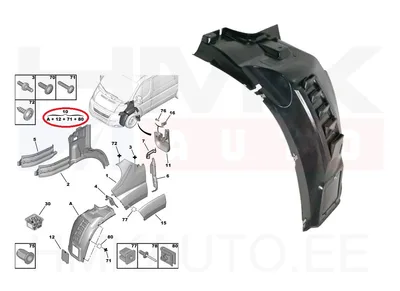 Esilogari esiosa parem Jumper/Boxer/Ducato 2006-  (udutuledega) - 7940011AG