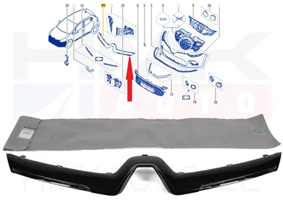Iluvõre liist OEM Renault Clio IV 13-  (must) - REN  620787878R - OE - 100% Genuine Part