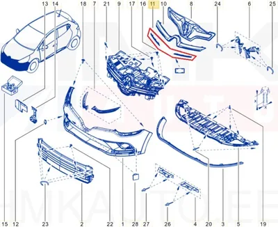 Iluvõre liistude komplekt OEM Renault Clio IV 13-  (kroom) - REN  960101654R - OE - 100% Genuine Part