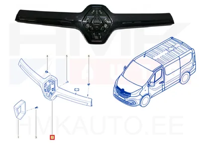 Kapoti iluliist OEM Renault Trafic III  2019- - REN  628952659R - OE - 100% Genuine Part