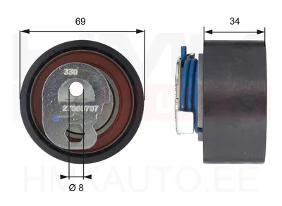 Hammasrihma pingutusrull Fiat Ducato 2,3JTD 2002- - 55881 - Ruville