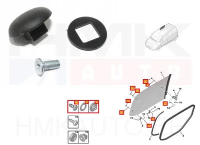 Küljeklaasi kinnituse komplekt Partner/Berlingo 08- - SP 2839777