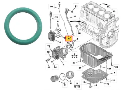 Õlivarda toru tihend OEM Citroen/Peugeot/Fiat  10,7x1,9 - PSA  117029 - OE - 100% Genuine Part