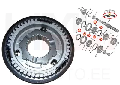 Sünkronisaator 3-4 käik OEM Citroen/Peugeot MB6 kast - PSA  1667034880 - OE - 100% Genuine Part