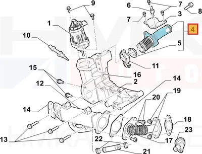 EGR toru OEM Fiat Ducato 2,3D 2018- Euro6 - FIAT  5802465969 - OE - 100% Genuine Part