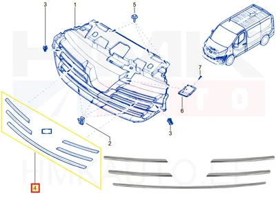 Iluvõre liistude komplekt OEM Renault Trafic III 21-  (kroom) - REN  960100351R - OE - 100% Genuine Part
