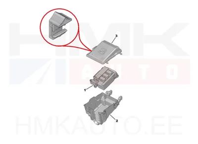 Kaitsmekarbi kaane lukusti OEM Citroen/Peugeot - PSA  9801390480 - OE - 100% Genuine Part