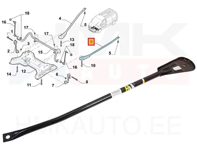 Sillaraami tugivarras vasak OEM Renault Trafic II,III - REN  551A39050R - OE - 100% Genuine Part
