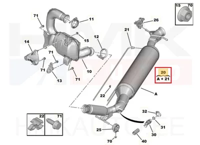 Tahmafilter(DPF/FAP) OEM Jumpy/Expert 2,0HDi DW10FC/D 2016-19 - PSA  9808561380 - OE - 100% Genuine Part