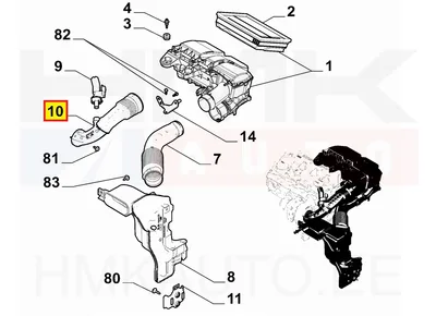 Turbo õhutoru OEM Citroen/Peugeot/Fiat/Opel 1,5BlueHDi DV5R - PSA  9810921180 - OE - 100% Genuine Part