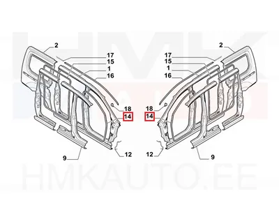 Esiukse tihend OEM Jumpy/Expert/Scudo 2007- - PSA  902522 - OE - 100% Genuine Part
