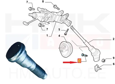 Roolisamba kardaanliigendi polt OEM Jumpy/Expert/Scudo - PSA  410567 - OE - 100% Genuine Part