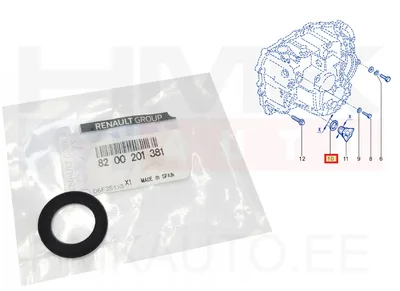 Õlikorgi tihendiseib 18x1,5 OEM Renault/Dacia/Nissan/Opel  man. kastile - REN  8200201381 - OE - 100% Genuine Part