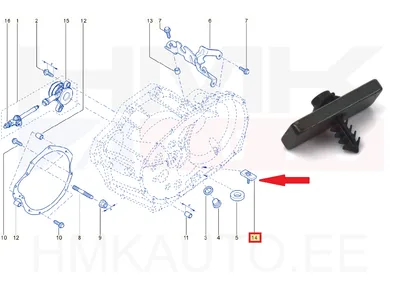 Käigukasti magnet koos tüübliga OEM Renault PF6 k.kast - REN  8200847864 - OE - 100% Genuine Part