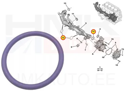O-rõngastihend jahutusvedeliku torule OEM Citroen/Peugeot 1,5BlueHDI DV5R - PSA  9813217180 - OE - 100% Genuine Part
