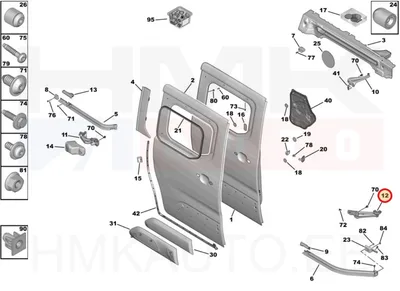 Liugukse alumine tugi parem OEM Berlingo/Partner 2018- - PSA  9816964880 - OE - 100% Genuine Part