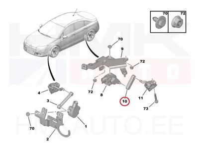 Tulede/nivoo kõrgusanduri hoob tagasillale OEM Citroen C5/C6/Peugeot 508 - PSA  1695174780 - OE - 100% Genuine Part