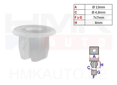 Tüübel  (kruvi pesa) Citroen/Peugeot/Fiat - 8060039AG - AG Automotive
