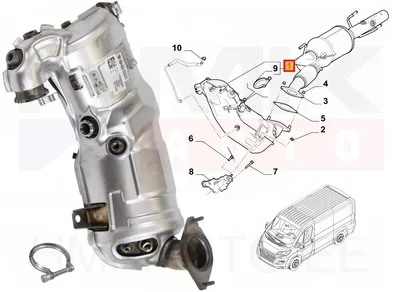 Tahmafilter(DPF/FAP) OEM Fiat Ducato 2,3D 2018- Euro6 - FIAT  1393928080 - OE - 100% Genuine Part