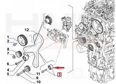 Hammasrihma juhtrull OEM Jumper/Boxer/Ducato MCA 2,2HDI 2024- >>46356205 - PSA  1686499280 - OE - 100% Genuine Part