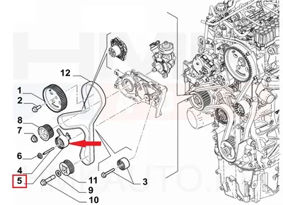 Hammasrihma pingutusrull OEM Jumper/Boxer/Ducato MCA 2,2HDI 2024- >>46358741 - PSA  1686525280 - OE - 100% Genuine Part